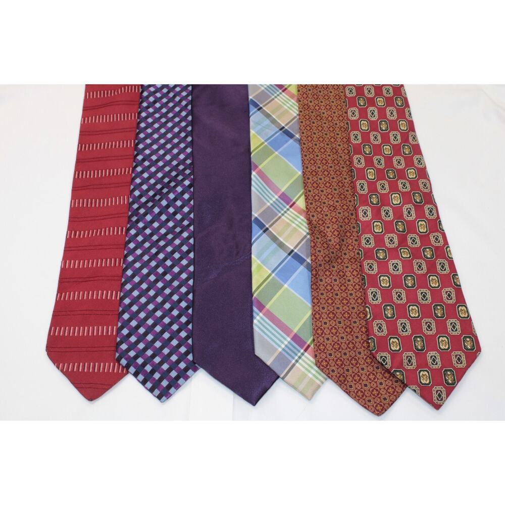 Tommy Hilfiger Necktie Men's Designer Stylish Lot of 6 Tie USA Business Office